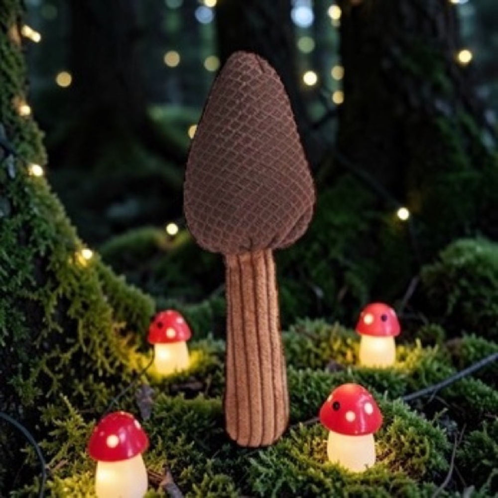 Mushroom Catnip Cat Toys, Catnip & Silvervine Chew Toy, Morel Mushroom 🍄‍🟫